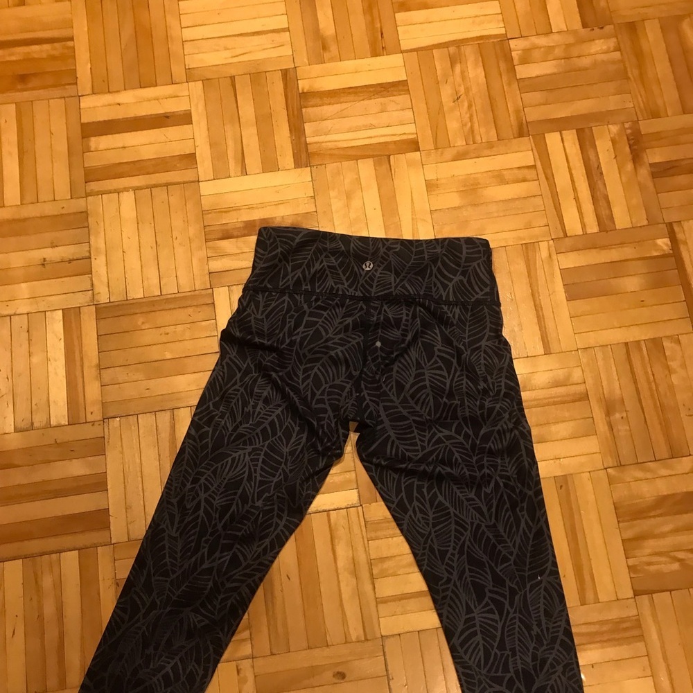 Lululemon 4 Wunder Under Crop Pretty Palm Cadet Blue Navy Greyvy Luxtreme​​ - Picture 4 of 7